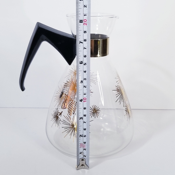 Pyrex Glass Coffee Percolator with Gold Pinecones - Picture 7 of 8